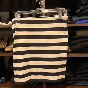 Loft striped pencil skirt